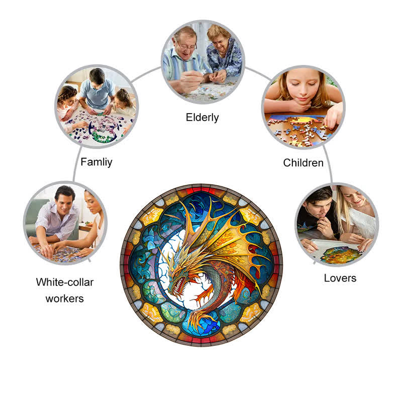 Dragon artwork -7  Wooden Jigsaw Puzzle - image 6