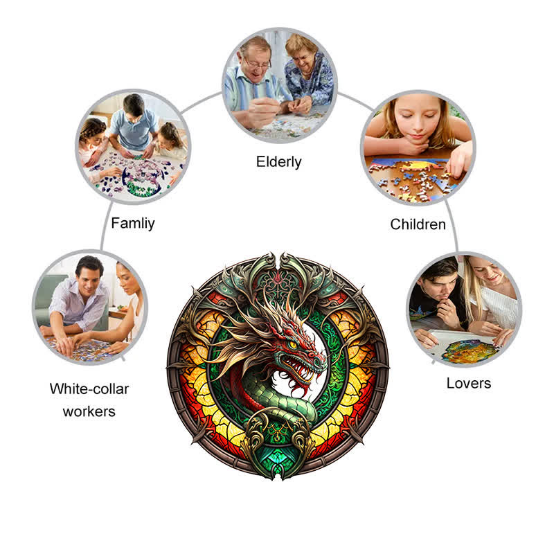 Dragon artwork -8  Wooden Jigsaw Puzzle - image 7