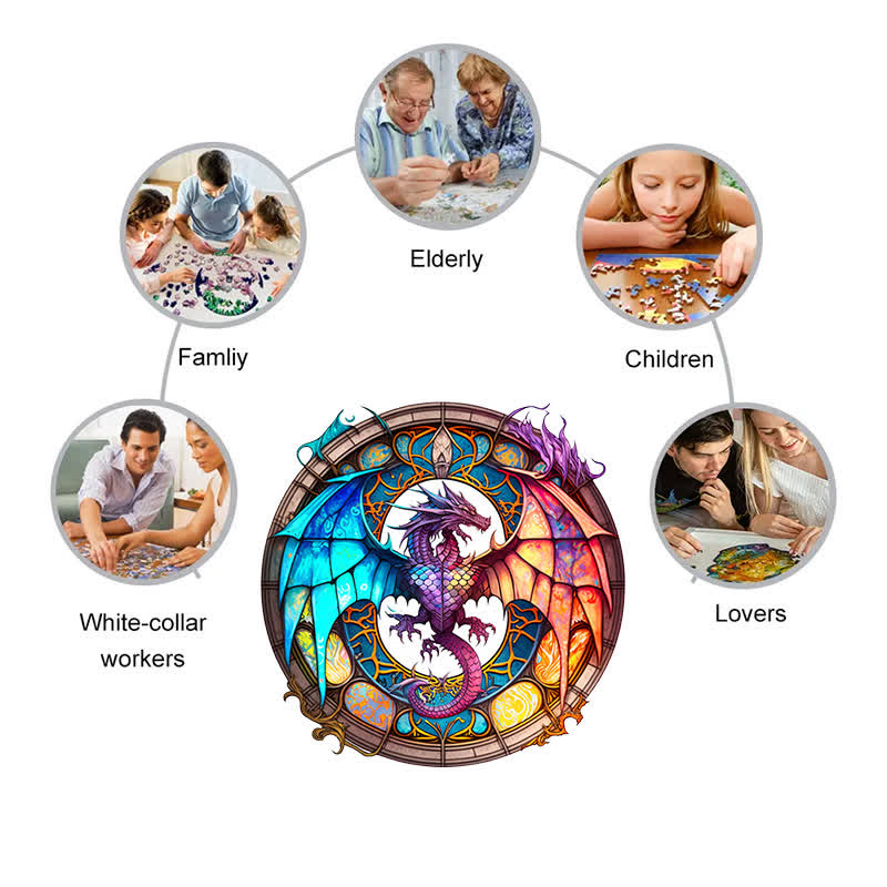 Dragon artwork -5  Wooden Jigsaw Puzzle - image 4