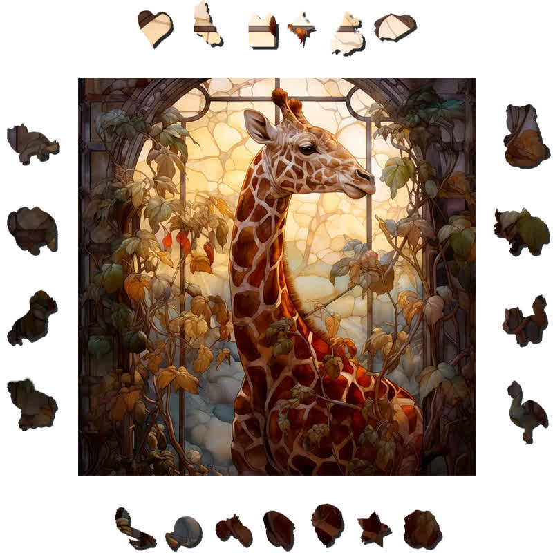 Giraffe Elegant - Wooden Jigsaw Puzzle - image 1
