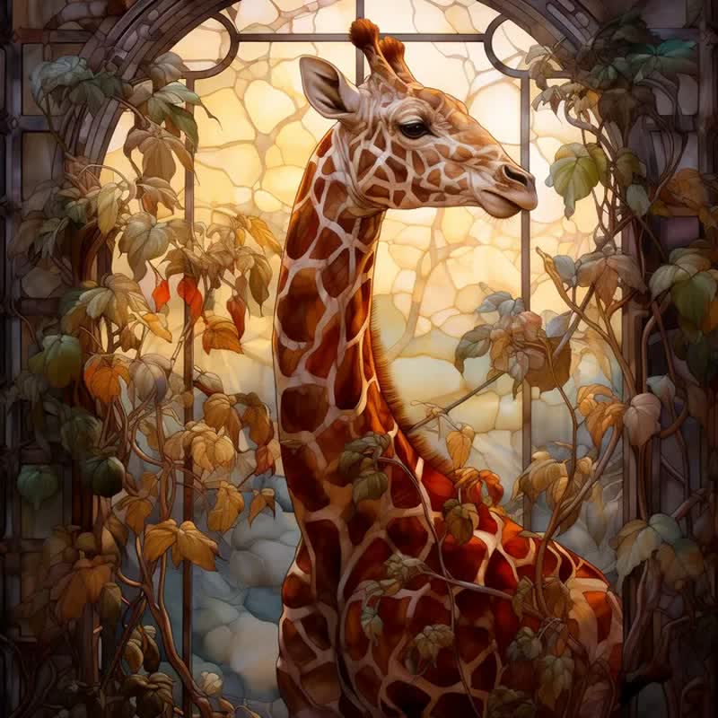 Giraffe Elegant - Wooden Jigsaw Puzzle - A3 - Wooden Gift Packaging - image 0