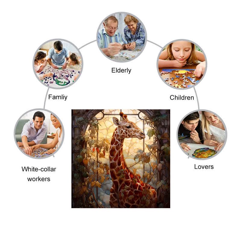 Giraffe Elegant - Wooden Jigsaw Puzzle - image 6