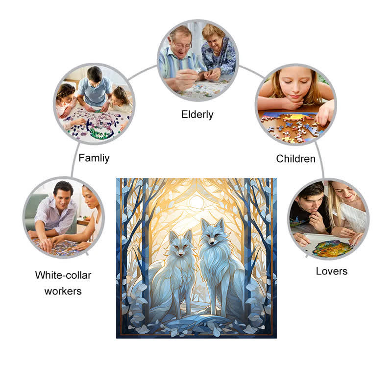 White snow fox - Wooden Jigsaw Puzzle - image 6