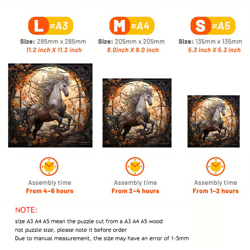 Wild white horse - Wooden Jigsaw Puzzle - image 2