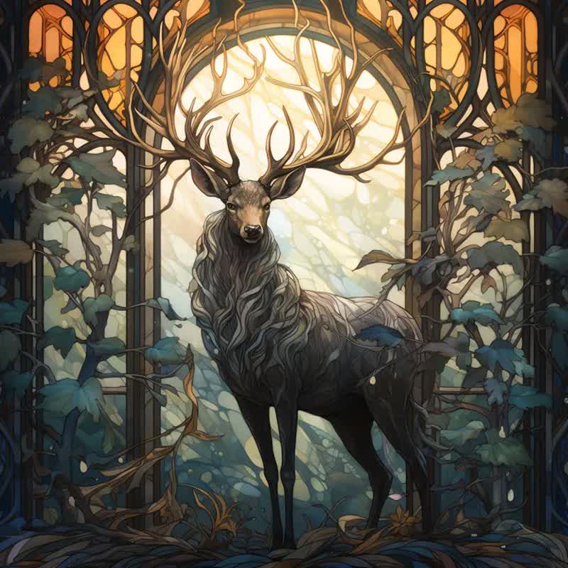 Mysterious Deer - Wooden Jigsaw Puzzle - A3 - Wooden Gift Packaging - image 0