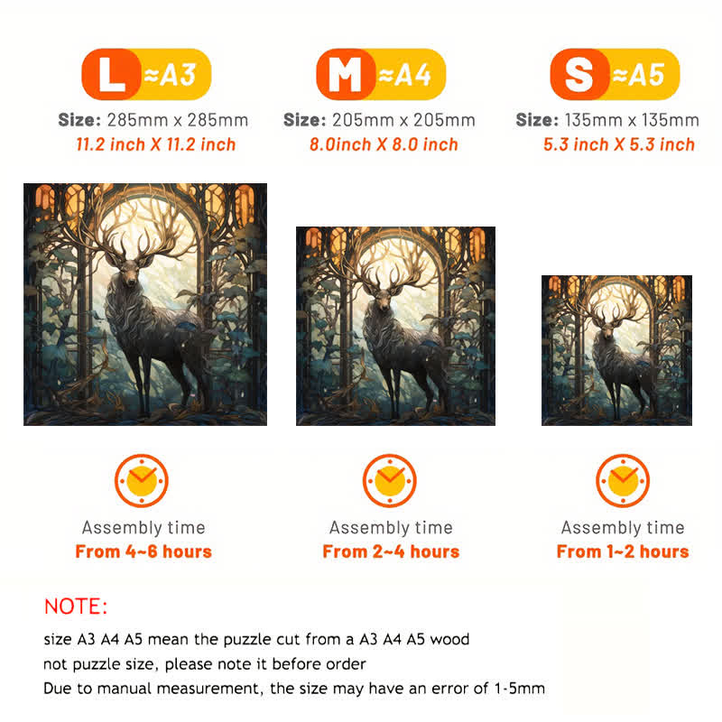 Mysterious Deer - Wooden Jigsaw Puzzle - image 2