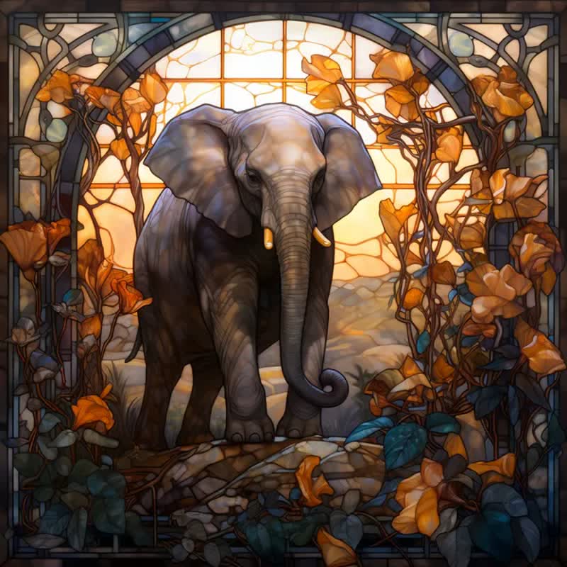 Lonely Elephant - Wooden Jigsaw Puzzle - A3 - Wooden Gift Packaging - image 0
