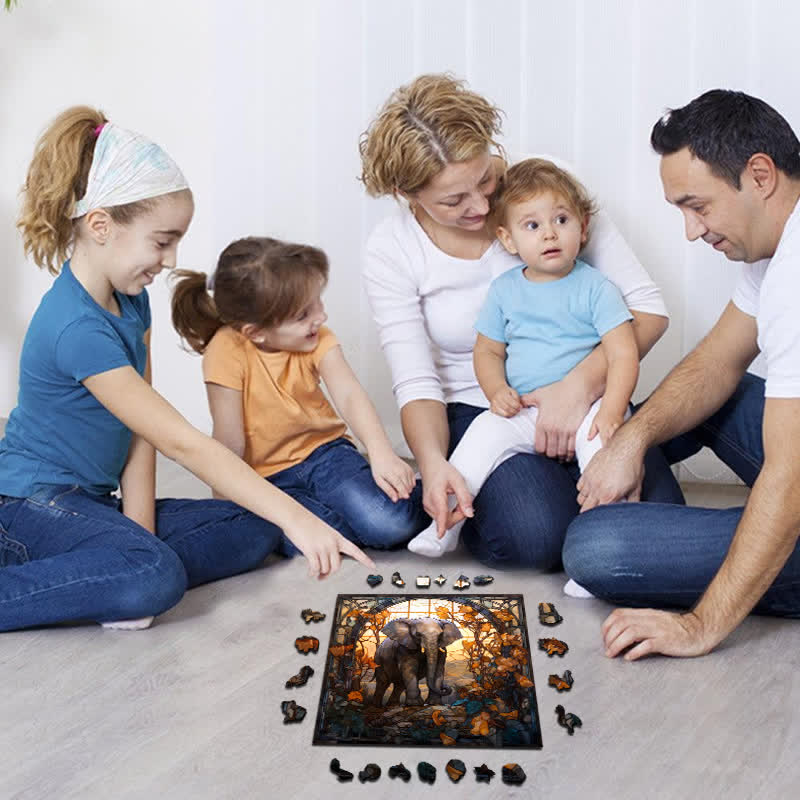 Lonely Elephant - Wooden Jigsaw Puzzle - image 3