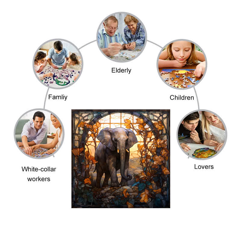 Lonely Elephant - Wooden Jigsaw Puzzle - image 4