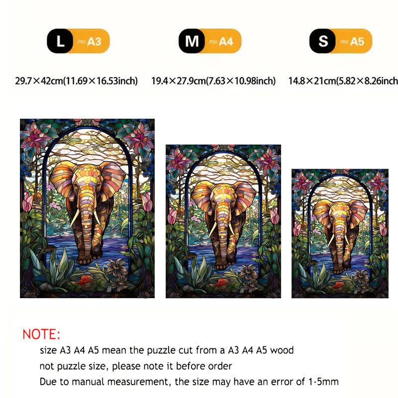 African Elephant 3- Wooden Jigsaw Puzzle - image 2
