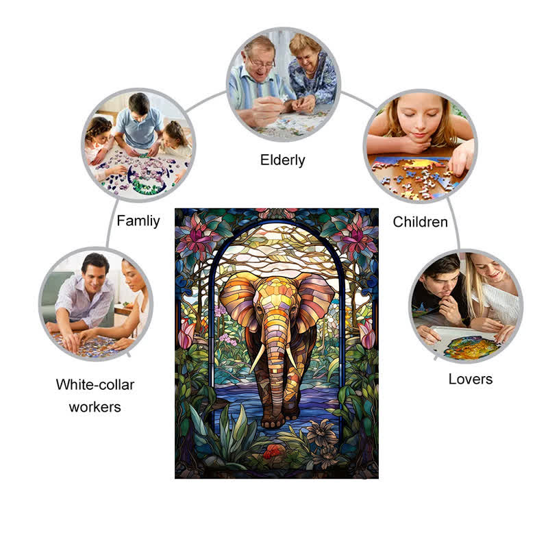 African Elephant 3- Wooden Jigsaw Puzzle - image 4