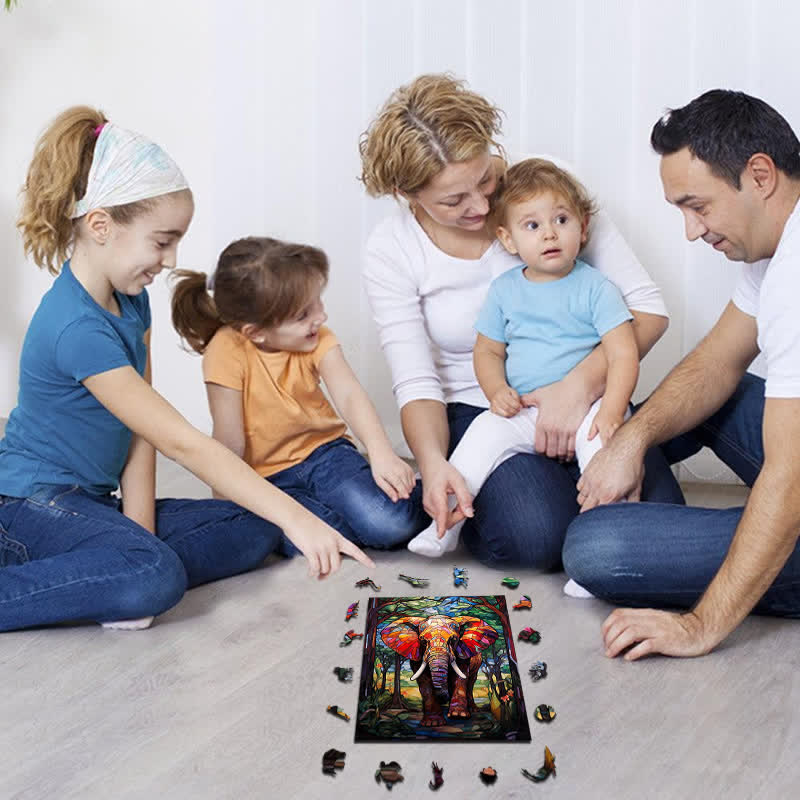 African Elephant 2- Wooden Jigsaw Puzzle - image 5