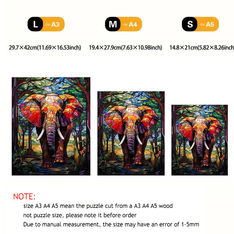 African Elephant 2- Wooden Jigsaw Puzzle - image 2