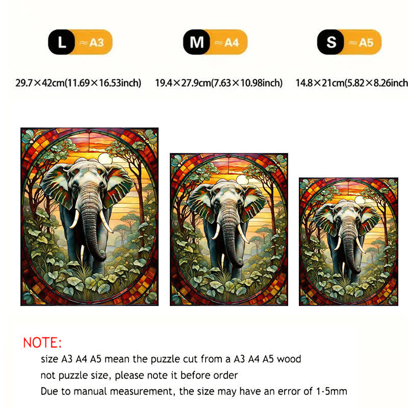 African Elephant 1- Wooden Jigsaw Puzzle - image 2
