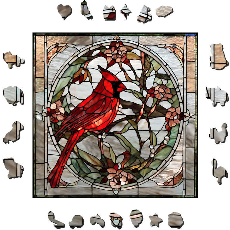Beautiful Cardinal 2 - Wooden Jigsaw Puzzle - image 1
