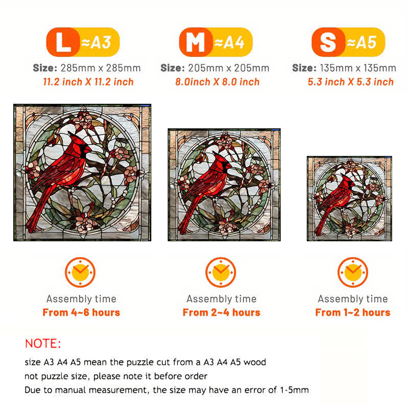 Beautiful Cardinal 2 - Wooden Jigsaw Puzzle - image 2
