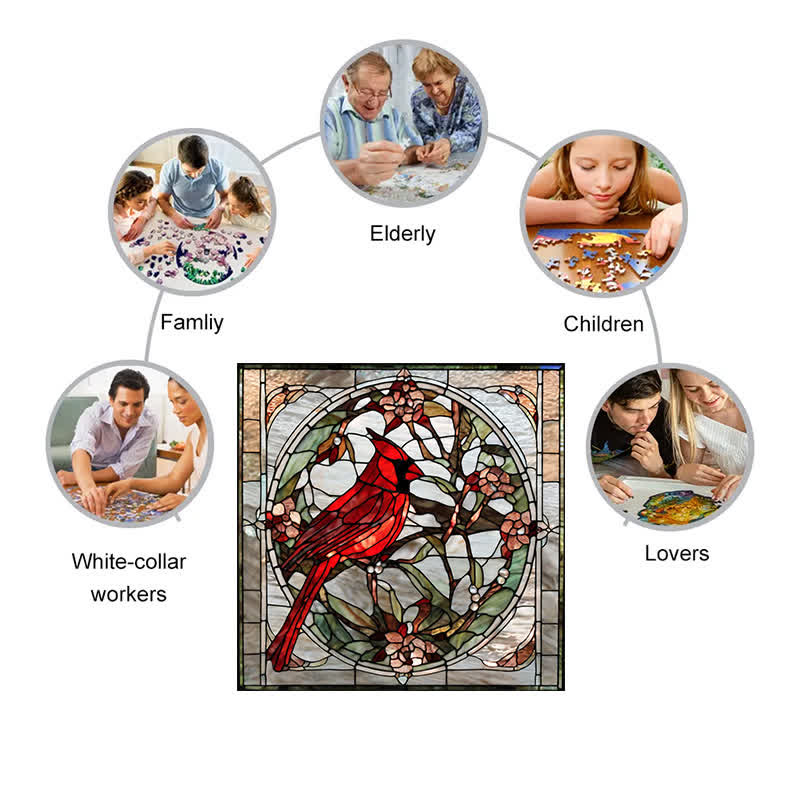 Beautiful Cardinal 2 - Wooden Jigsaw Puzzle - image 6