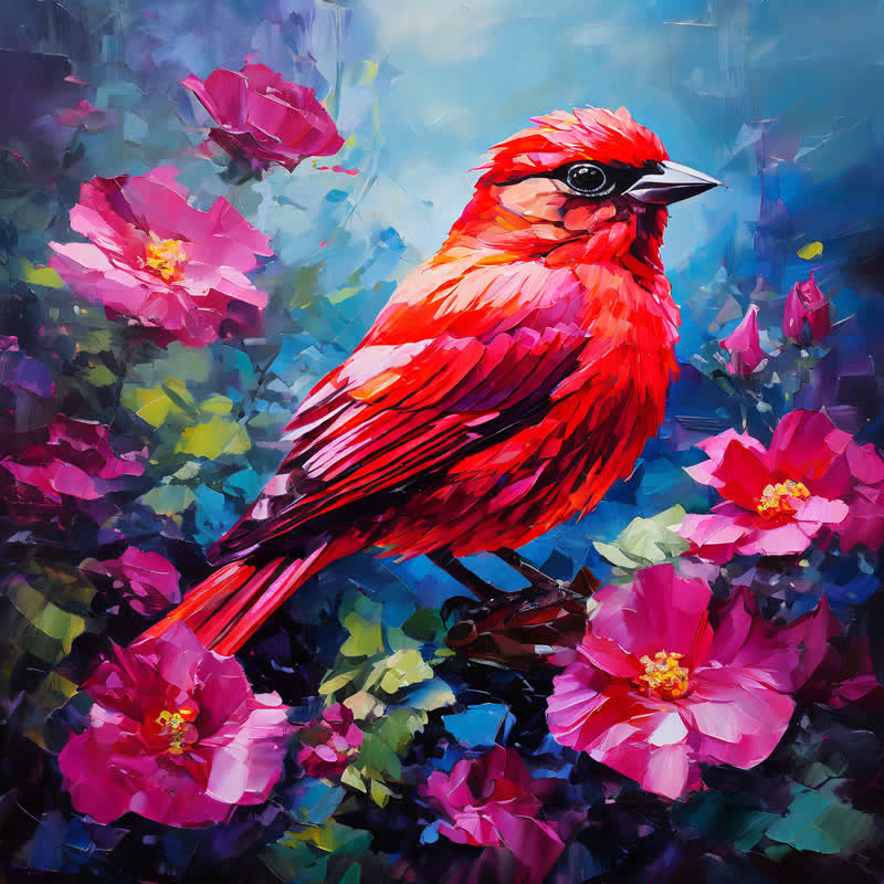 Bird Northern Cardinal - Wooden Jigsaw Puzzle - A3 - Wooden Gift Packaging - image 0