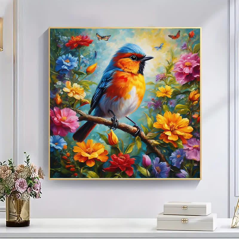 "beautiful birds and butterflies around" -  Wooden Jigsaw Puzzle - image 7