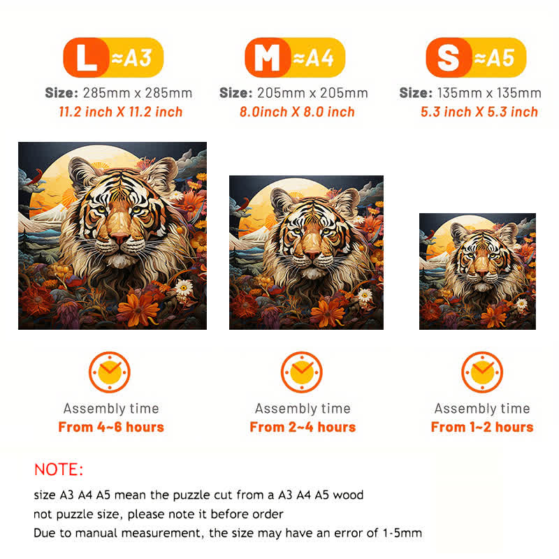 Tiger In The Moonlight - Wooden Jigsaw Puzzle - image 3