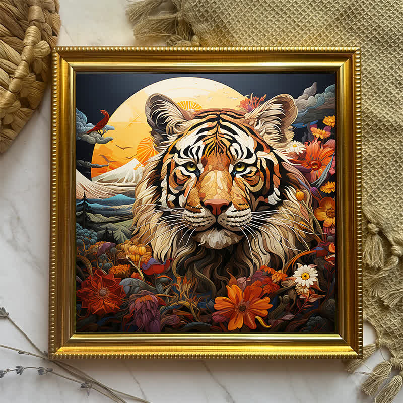 Tiger In The Moonlight - Wooden Jigsaw Puzzle - image 2