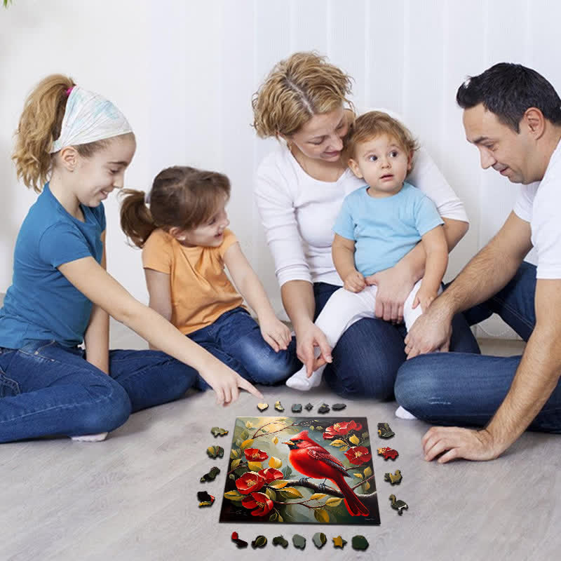 Cardinal Bird  -  Wooden Jigsaw Puzzle - image 4