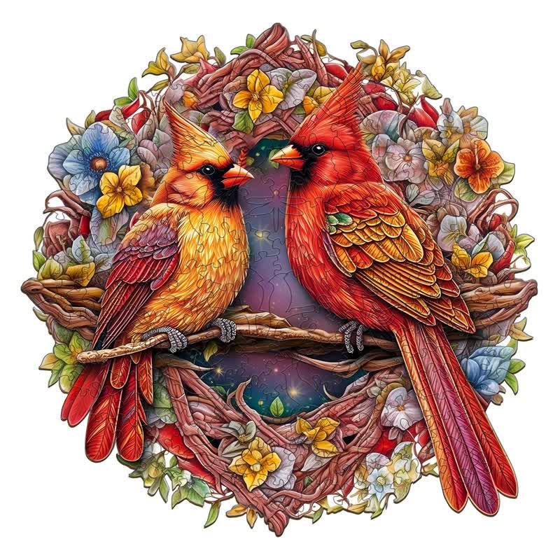 Cardinal 2 - Wooden Jigsaw Puzzle - A3 - Wooden Gift Packaging - image 0