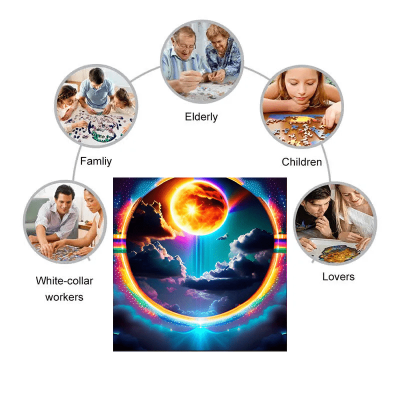 A Rainbow portal in the sky - Wooden Jigsaw Puzzle - image 6