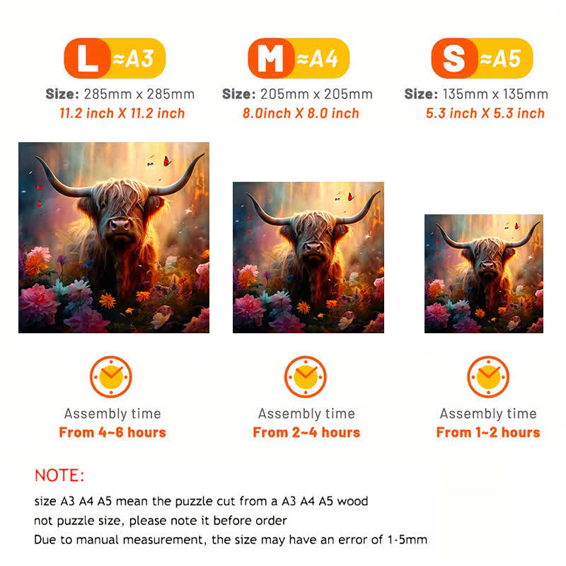 Highland Cattle Cow - Wooden Jigsaw Puzzle - image 2