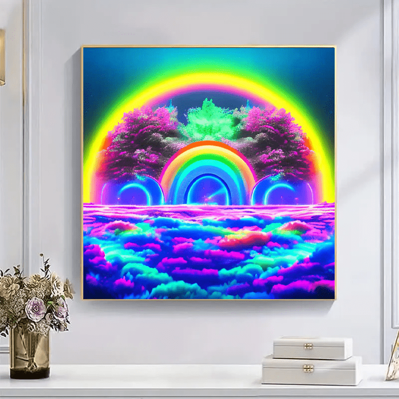 Rainbow Bliss Midjourney - Wooden Jigsaw Puzzle - image 4
