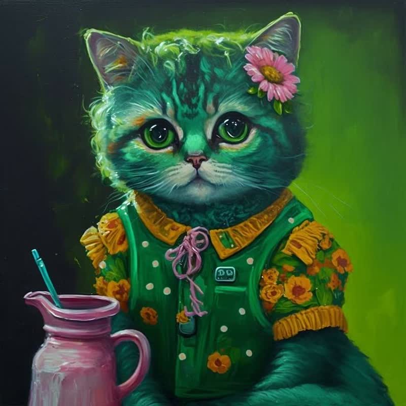 Milk Cat - Wooden Jigsaw Puzzle - A3 - Wooden Gift Packaging - image 0