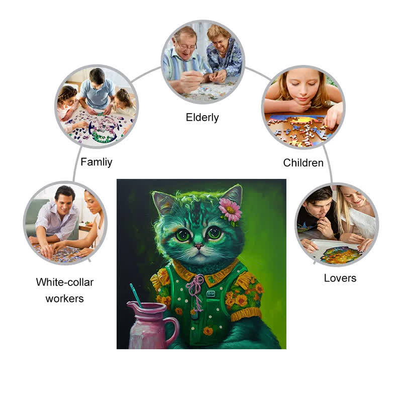 Milk Cat - Wooden Jigsaw Puzzle - image 3