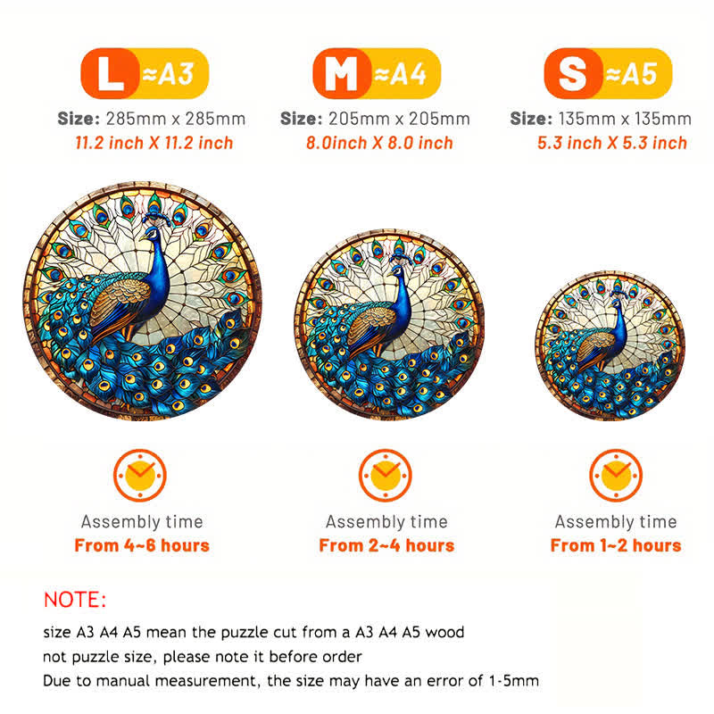 Rustic Peacock  - Wooden Jigsaw Puzzle - image 2