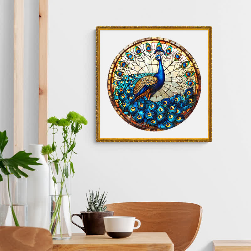 Rustic Peacock  - Wooden Jigsaw Puzzle - image 7