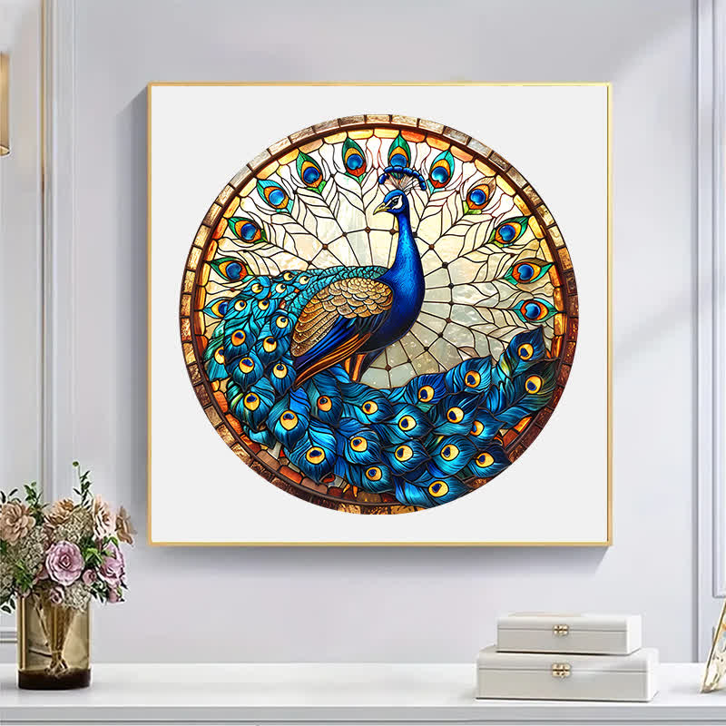 Rustic Peacock  - Wooden Jigsaw Puzzle - image 5
