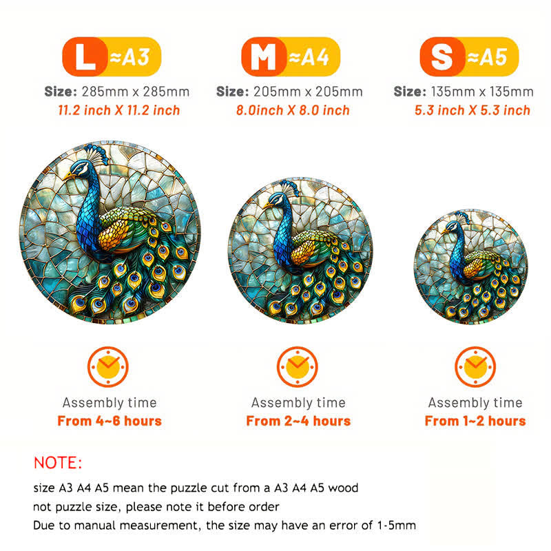 Peacock Tail Feathers  - Wooden Jigsaw Puzzle - image 2