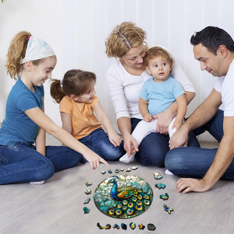 Peacock Tail Feathers  - Wooden Jigsaw Puzzle - image 3