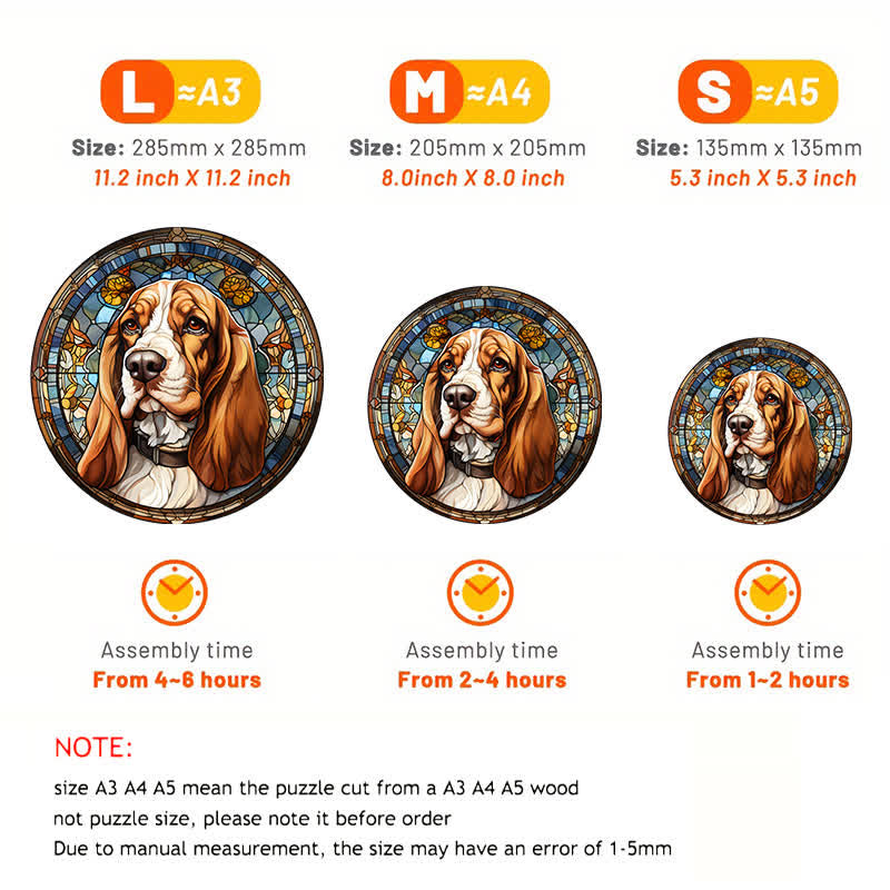 Basset Hound Dog - Wooden Jigsaw Puzzle - image 3