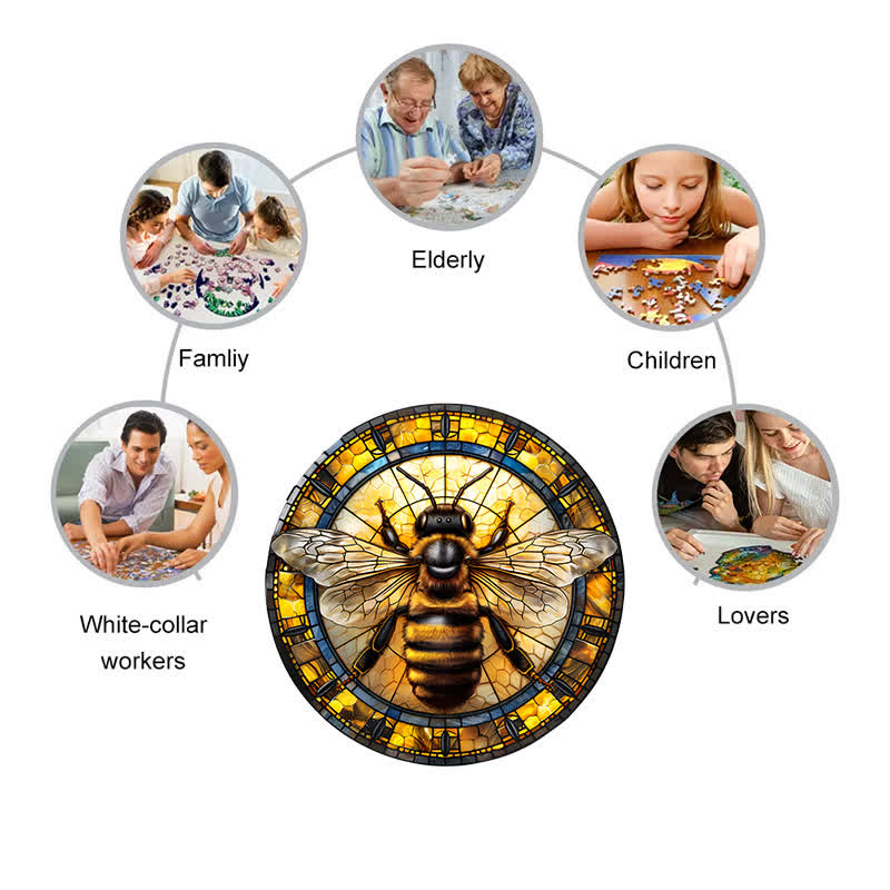 Honeycomb Bee - Wooden Jigsaw Puzzle - image 4