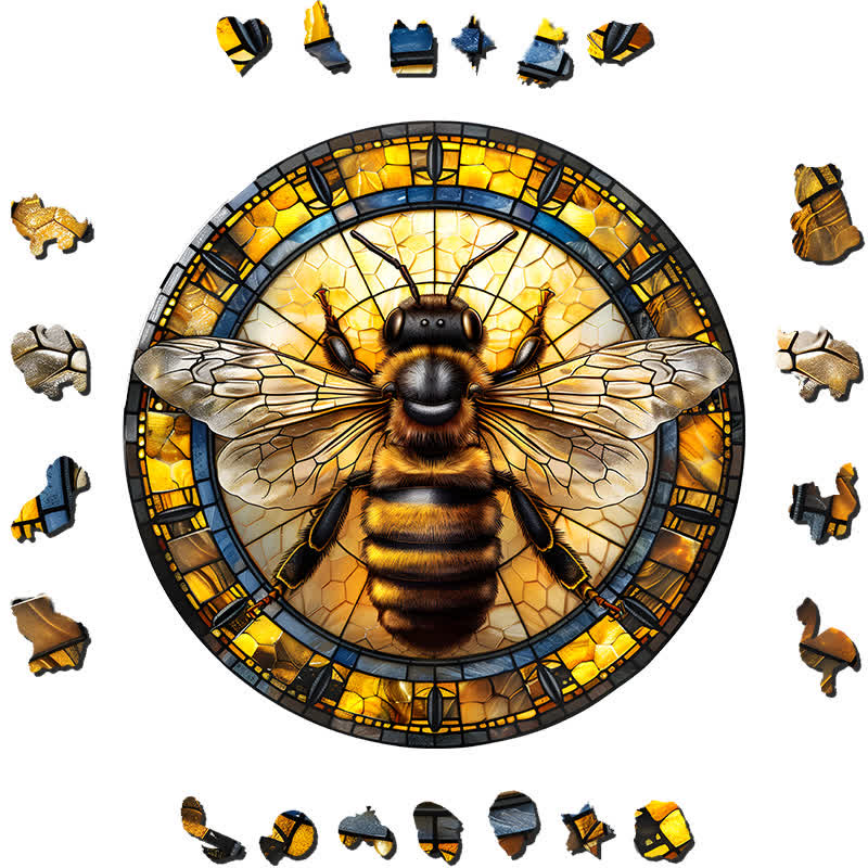 Honeycomb Bee - Wooden Jigsaw Puzzle - image 1