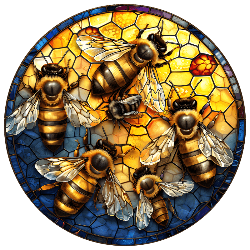 Swarm of bees on hive - Wooden Jigsaw Puzzle - A3 - Wooden Gift Packaging - image 0