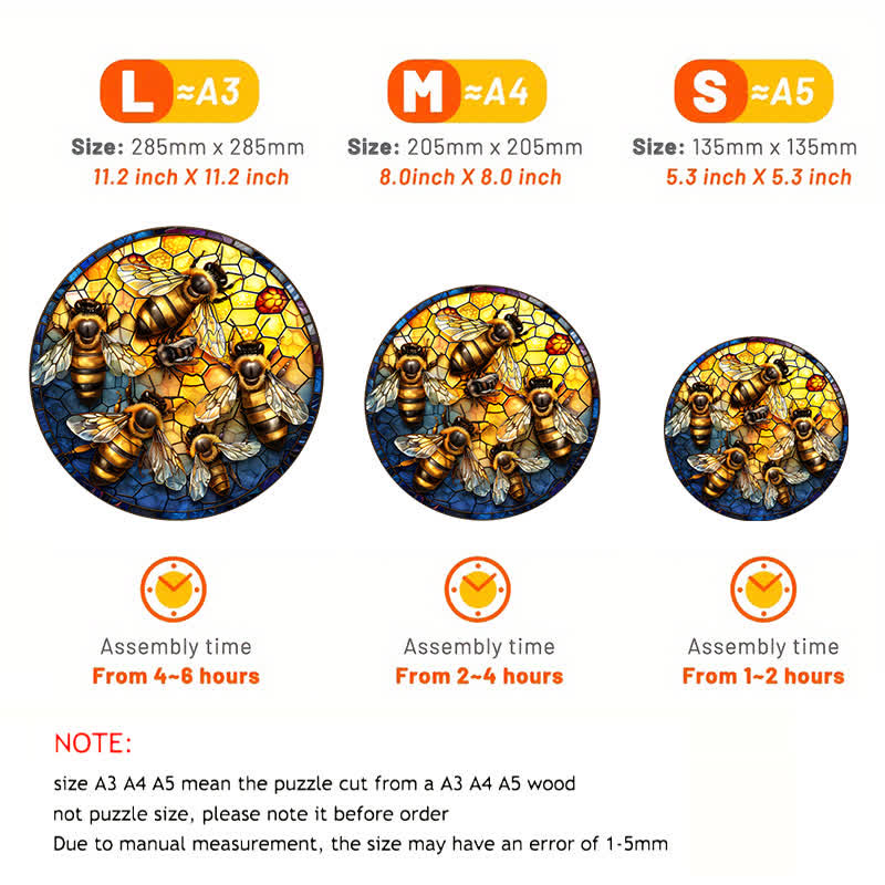 Swarm of bees on hive - Wooden Jigsaw Puzzle - image 3