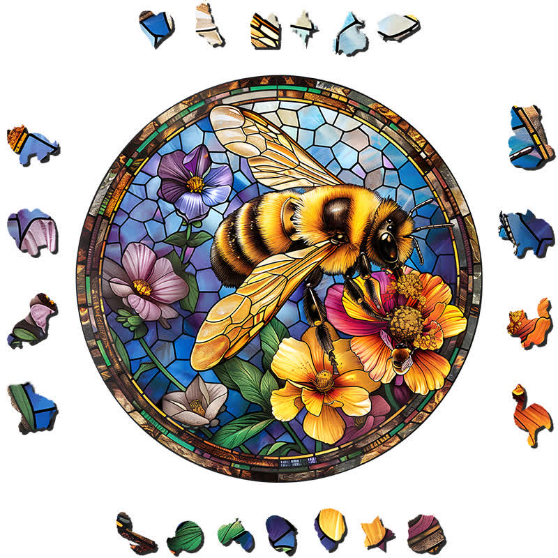 honey bees - Wooden Jigsaw Puzzle - image 1