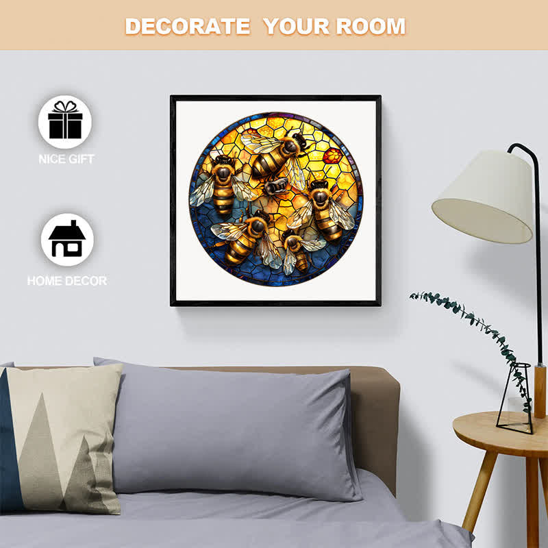 Swarm of bees on hive - Wooden Jigsaw Puzzle - image 7