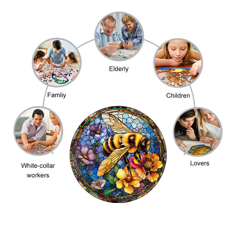 honey bees - Wooden Jigsaw Puzzle - image 5