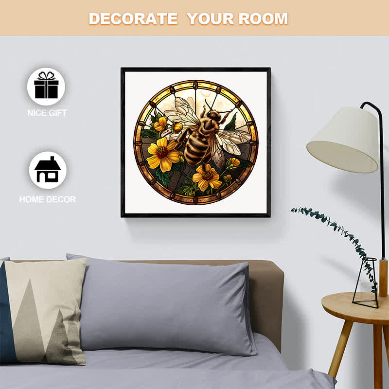 Large Bumble Bee on Spring Flowers - Wooden Jigsaw Puzzle - image 7