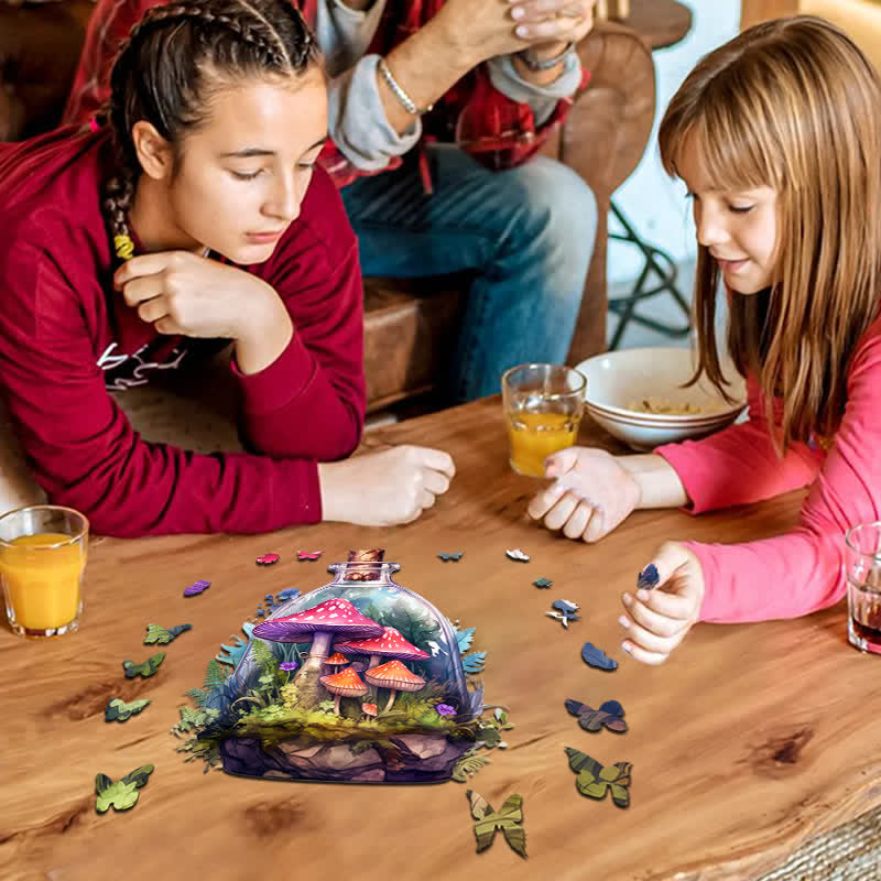 Fantasy world in a jar - Wooden Jigsaw Puzzle - image 1