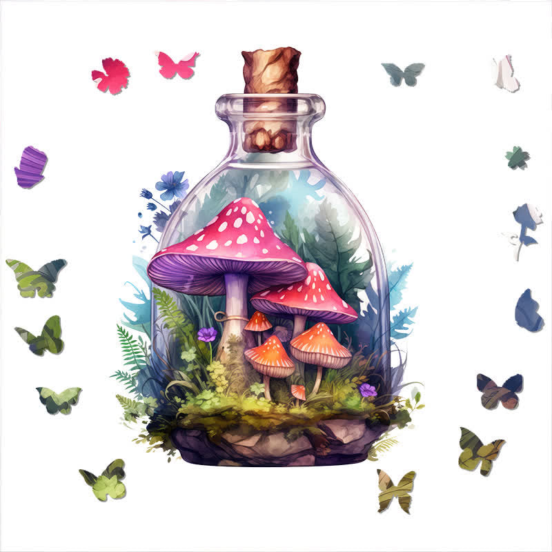 Fantasy world in a jar - Wooden Jigsaw Puzzle - image 5
