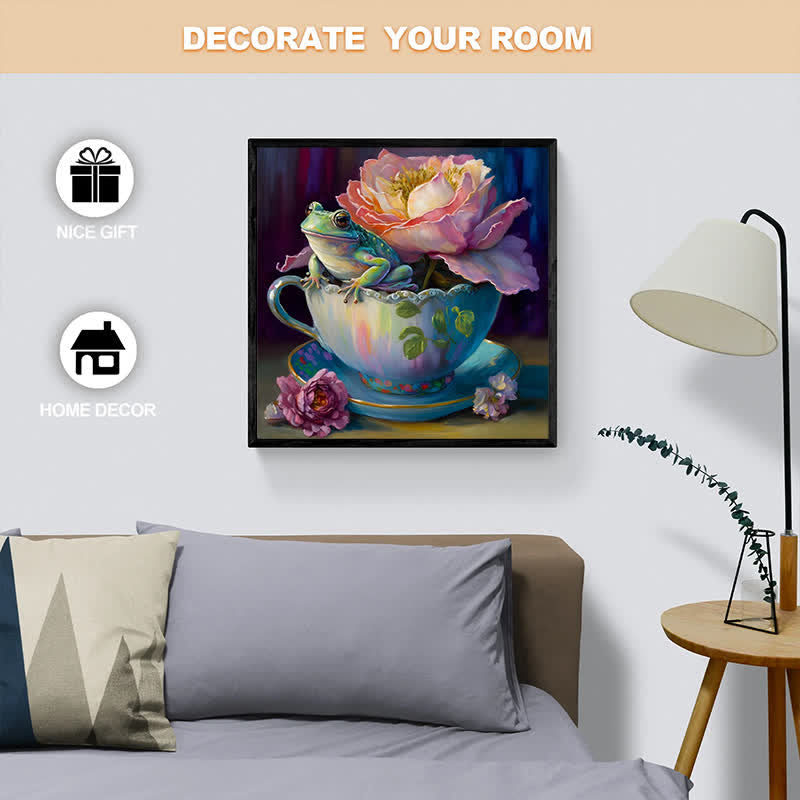 Frog in tea cup Tea  - Wooden Jigsaw Puzzle - image 6