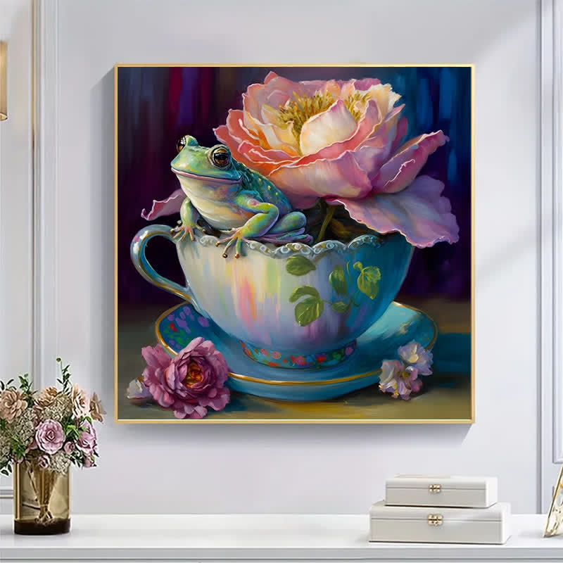 Frog in tea cup Tea  - Wooden Jigsaw Puzzle - image 5